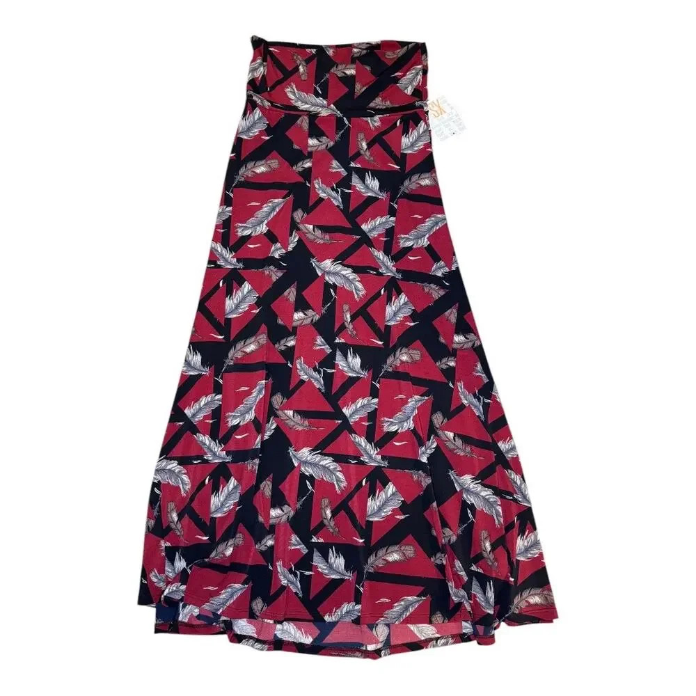 NEW LuLaRoe Women's XS Maxi Skirt Multicolor Geometric Long Casual NWT